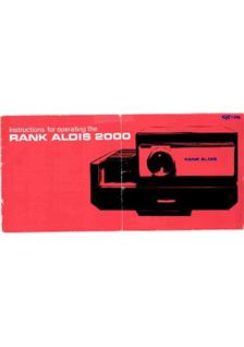 Aldis Ltd Aldis 2000 manual. Camera Instructions.